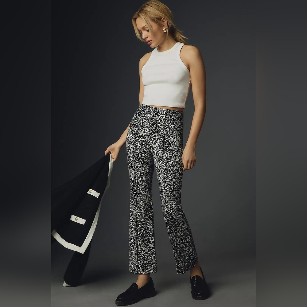 Maeve Anthropologie The Margot Kick Flare Cropped Pants In S M